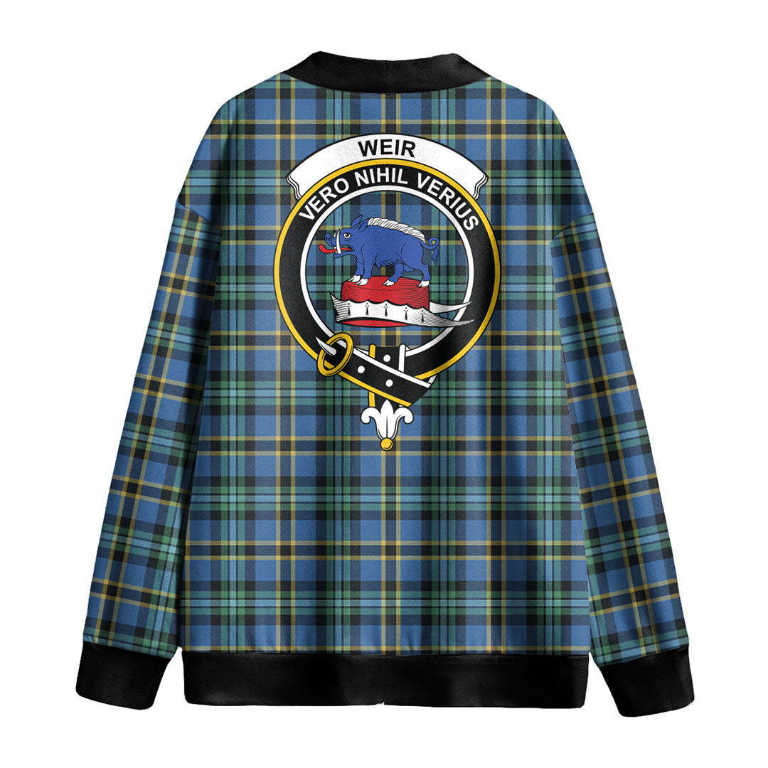 Weir Ancient Tartan Crest Knitted Fleece Cardigan