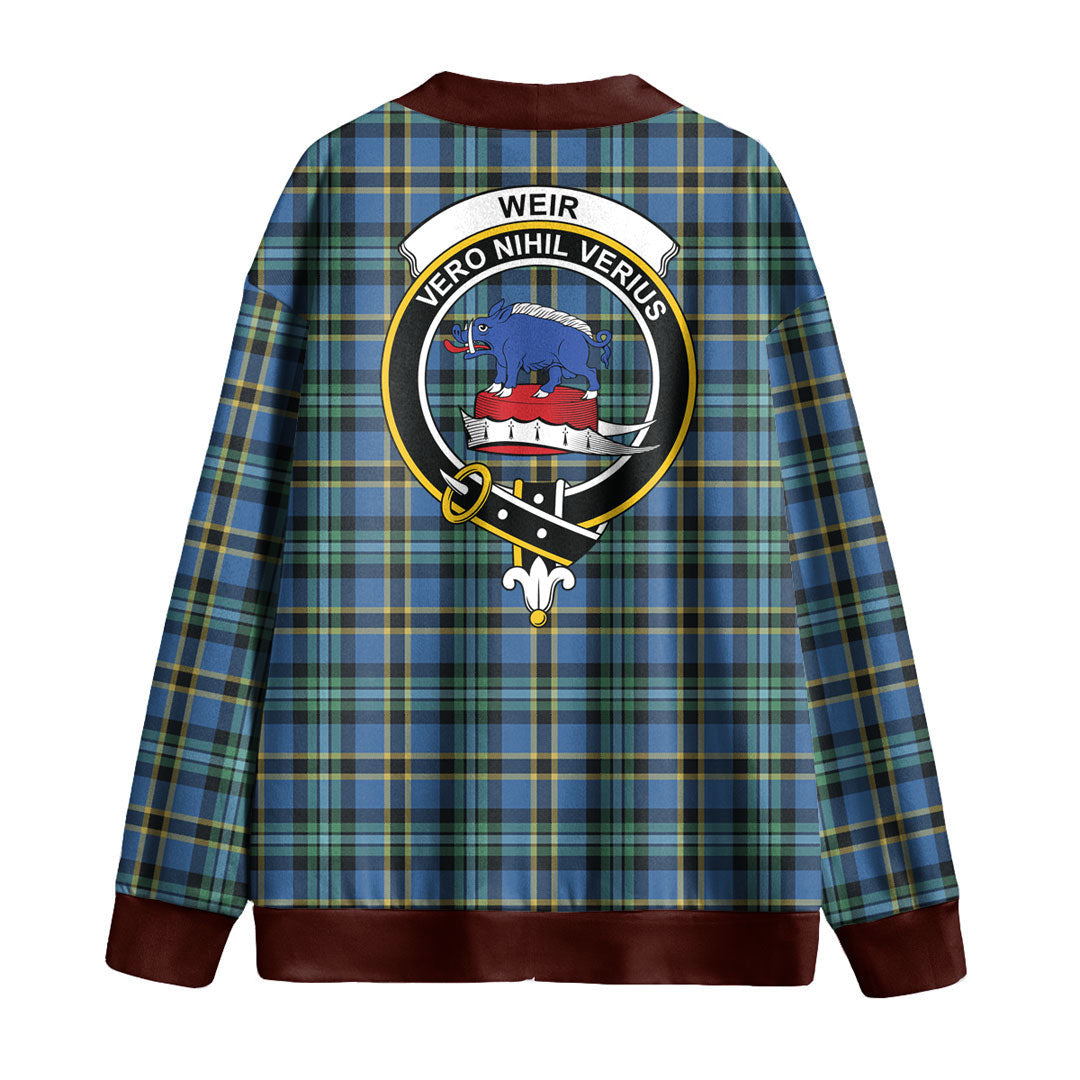 Weir Ancient Tartan Crest Knitted Fleece Cardigan