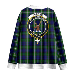 Forbes Modern Tartan Crest Knitted Fleece Cardigan