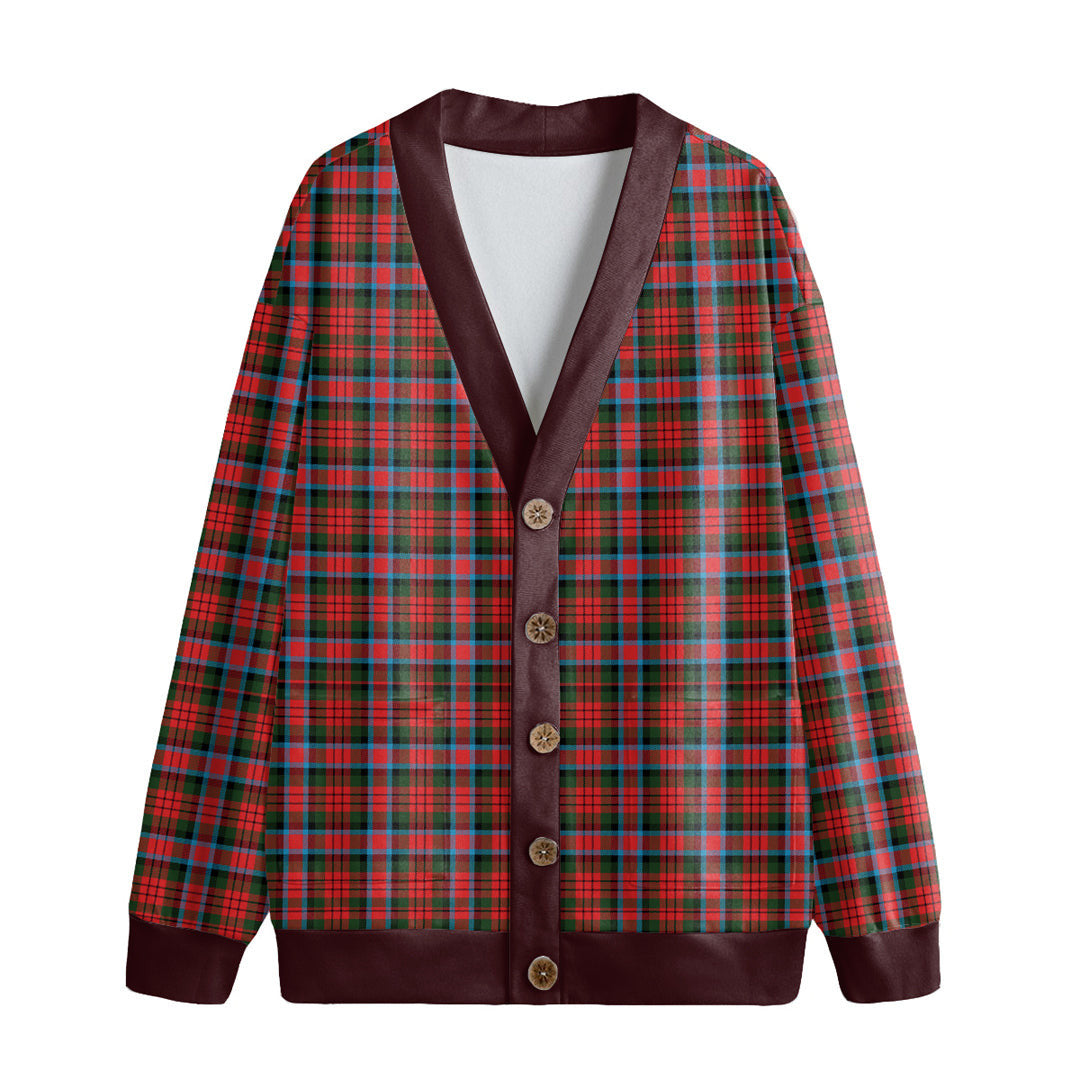 MacDuff Modern Tartan Plaid Knitted Fleece Cardigan