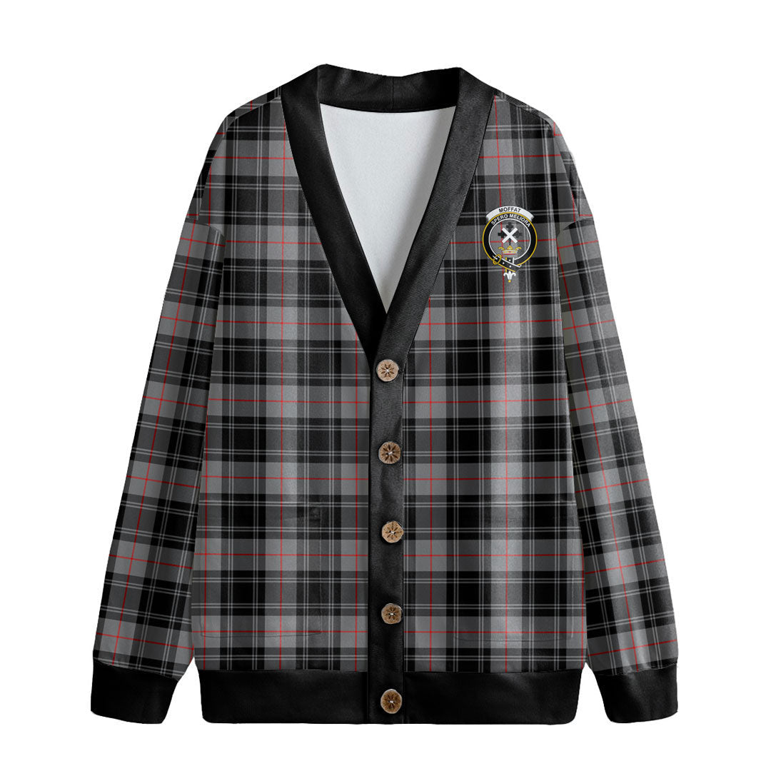 Moffat Modern Tartan Crest Knitted Fleece Cardigan