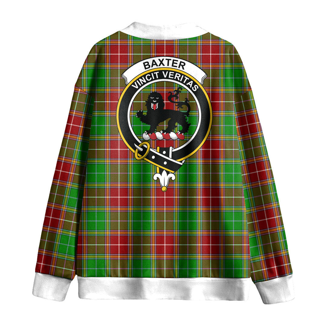 Baxter Modern Tartan Crest Knitted Fleece Cardigan