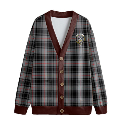 Moffat Modern Tartan Crest Knitted Fleece Cardigan