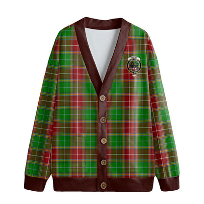 Baxter Modern Tartan Crest Knitted Fleece Cardigan