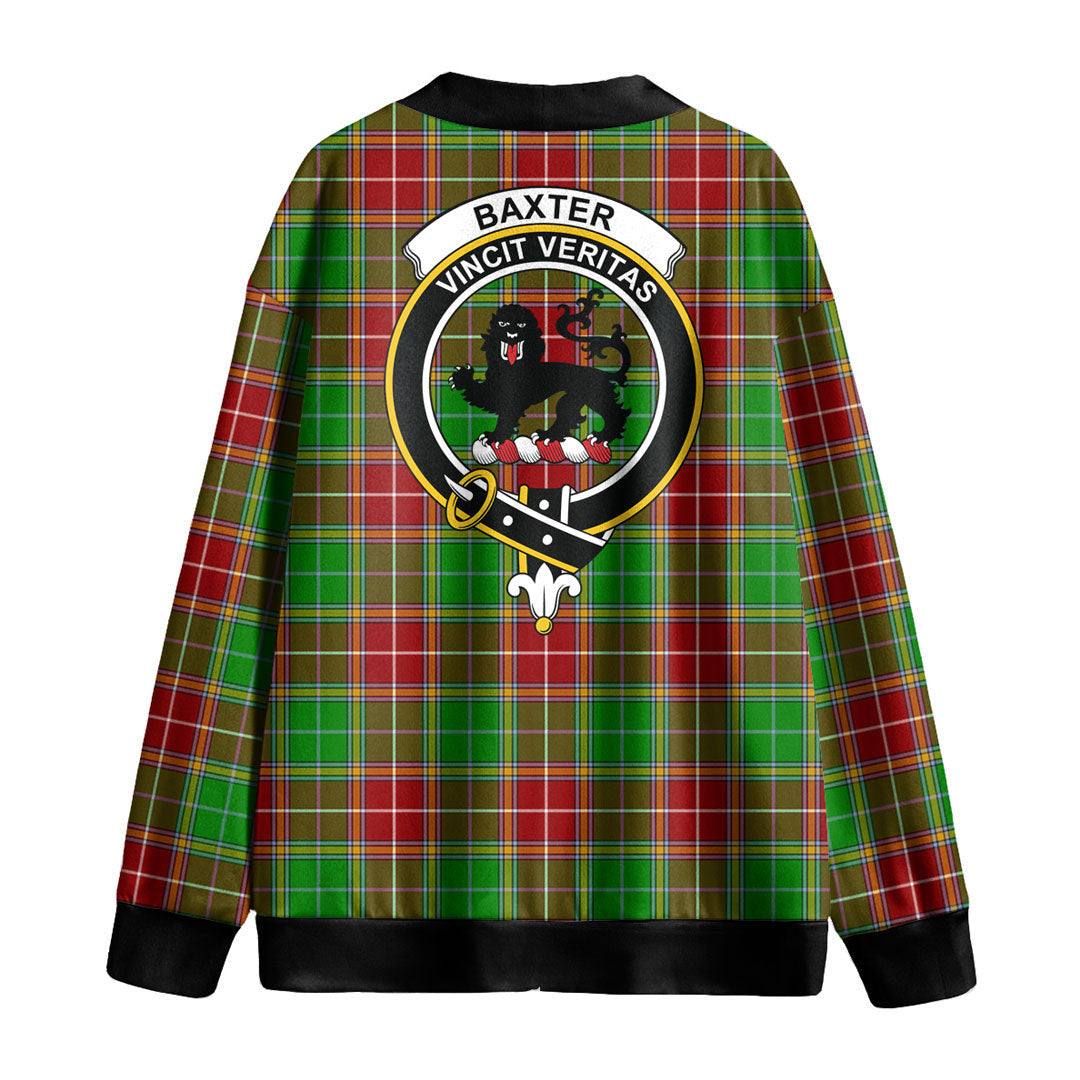 Baxter Modern Tartan Crest Knitted Fleece Cardigan