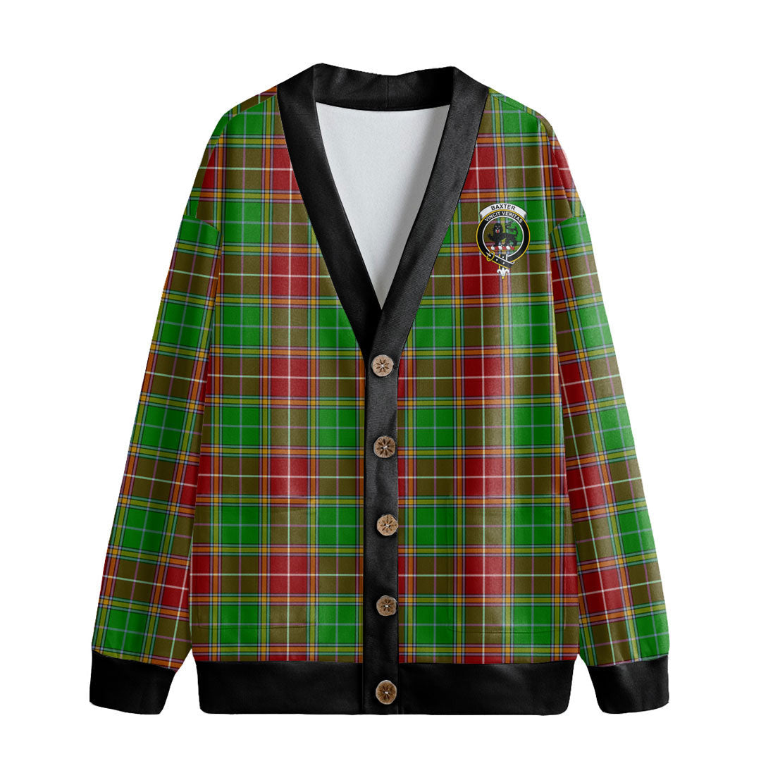 Baxter Modern Tartan Crest Knitted Fleece Cardigan