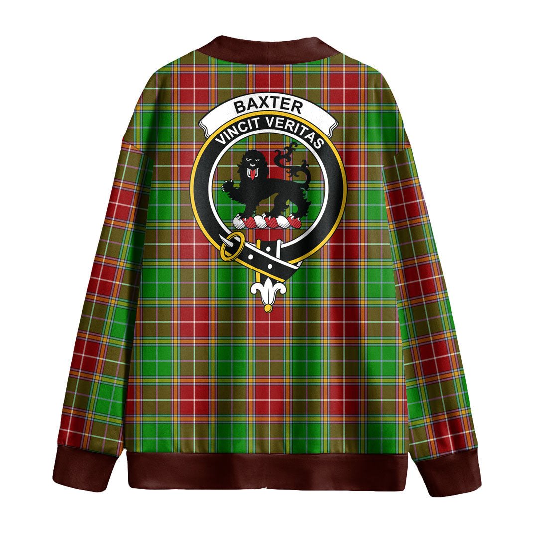 Baxter Modern Tartan Crest Knitted Fleece Cardigan