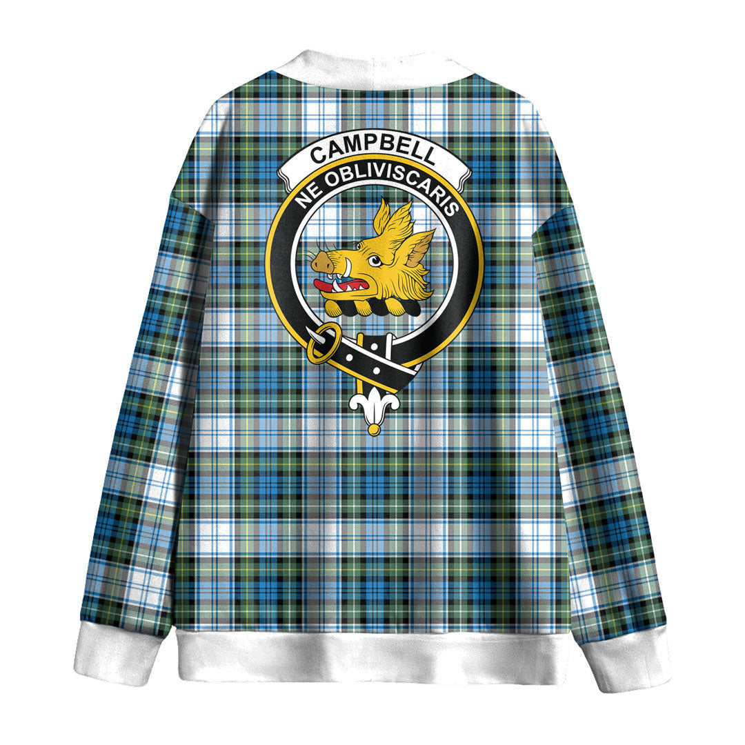 Campbell Dress Ancient Tartan Crest Knitted Fleece Cardigan