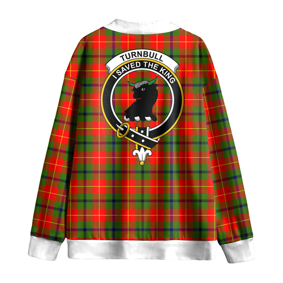 Turnbull Dress Tartan Crest Knitted Fleece Cardigan