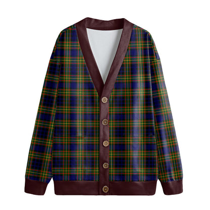 Clelland Modern Tartan Plaid Knitted Fleece Cardigan