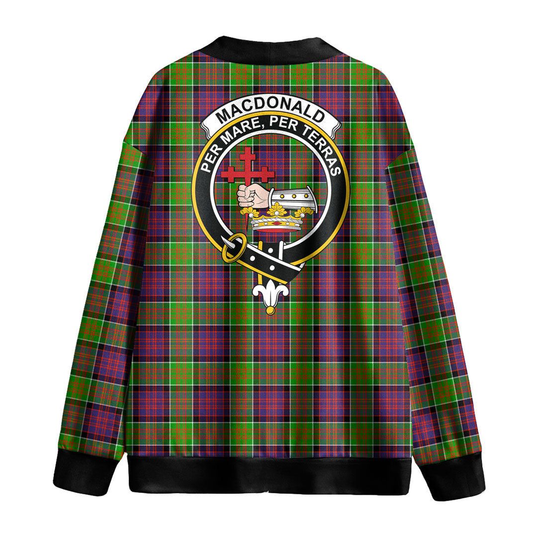 MacDonald of Clanranald Tartan Crest Knitted Fleece Cardigan