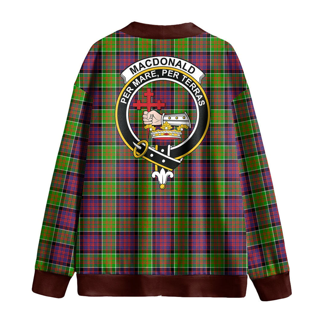 MacDonald of Clanranald Tartan Crest Knitted Fleece Cardigan