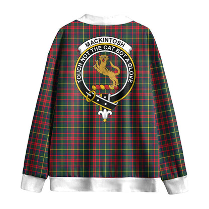 MacKintosh Hunting Modern Tartan Crest Knitted Fleece Cardigan