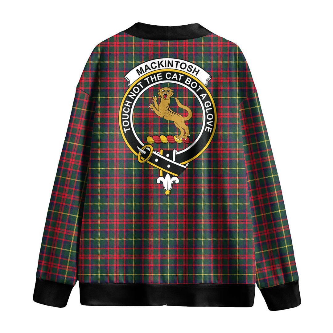 MacKintosh Hunting Modern Tartan Crest Knitted Fleece Cardigan