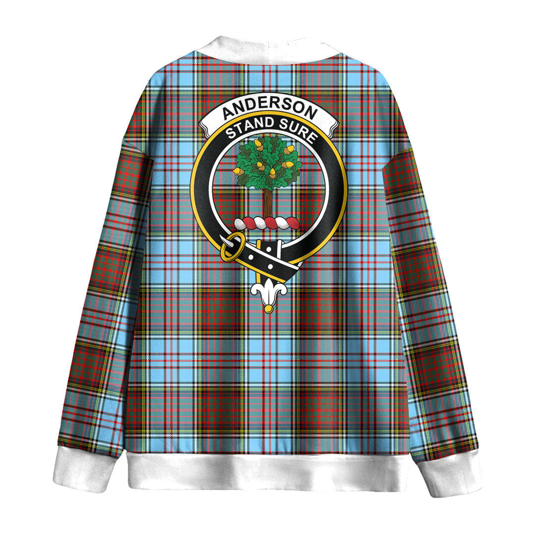 Anderson Ancient Tartan Crest Knitted Fleece Cardigan