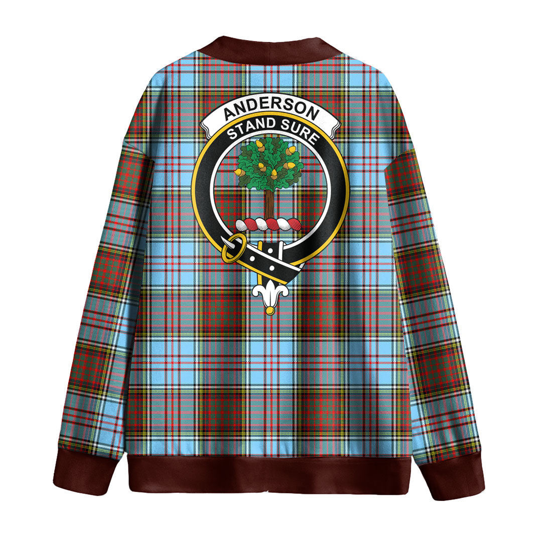 Anderson Ancient Tartan Crest Knitted Fleece Cardigan