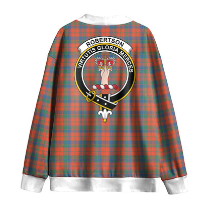 Robertson Ancient Tartan Crest Knitted Fleece Cardigan