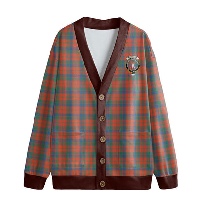 Robertson Ancient Tartan Crest Knitted Fleece Cardigan