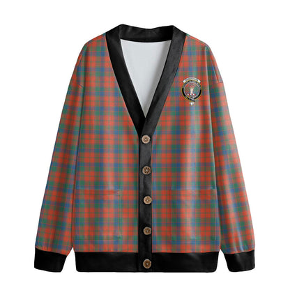 Robertson Ancient Tartan Crest Knitted Fleece Cardigan