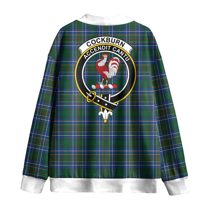 Cockburn Ancient Tartan Crest Knitted Fleece Cardigan