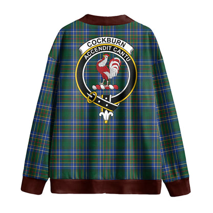 Cockburn Ancient Tartan Crest Knitted Fleece Cardigan