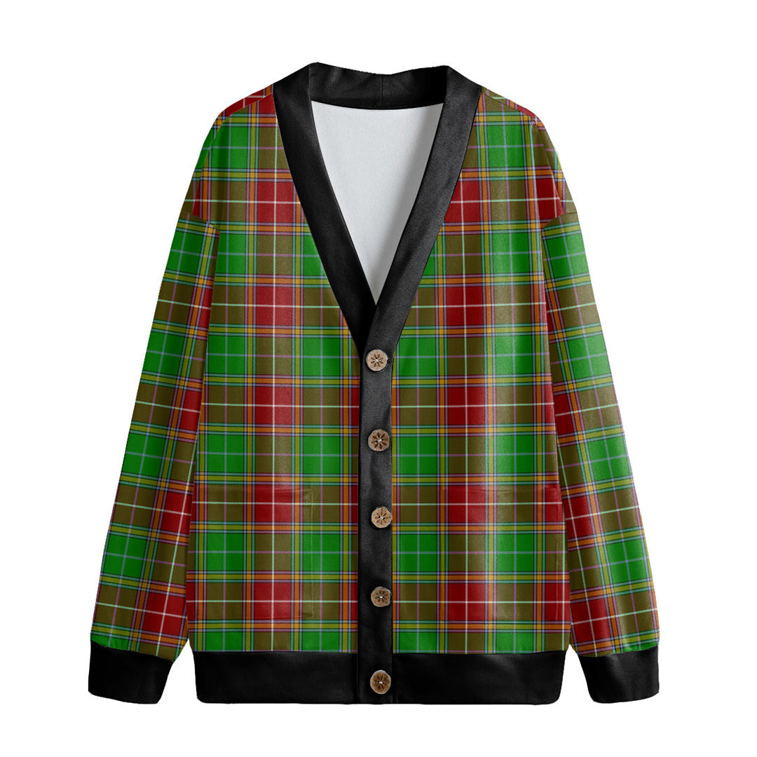 Baxter Modern Tartan Plaid Knitted Fleece Cardigan