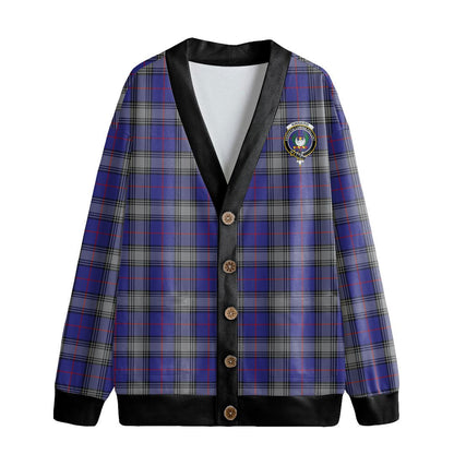 Kinnaird Tartan Crest Knitted Fleece Cardigan