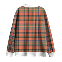 Stewart Royal Ancient Tartan Plaid Knitted Fleece Cardigan