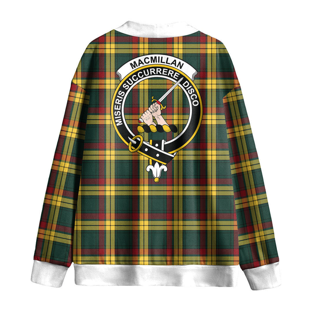 MacMillan Old Modern Tartan Crest Knitted Fleece Cardigan