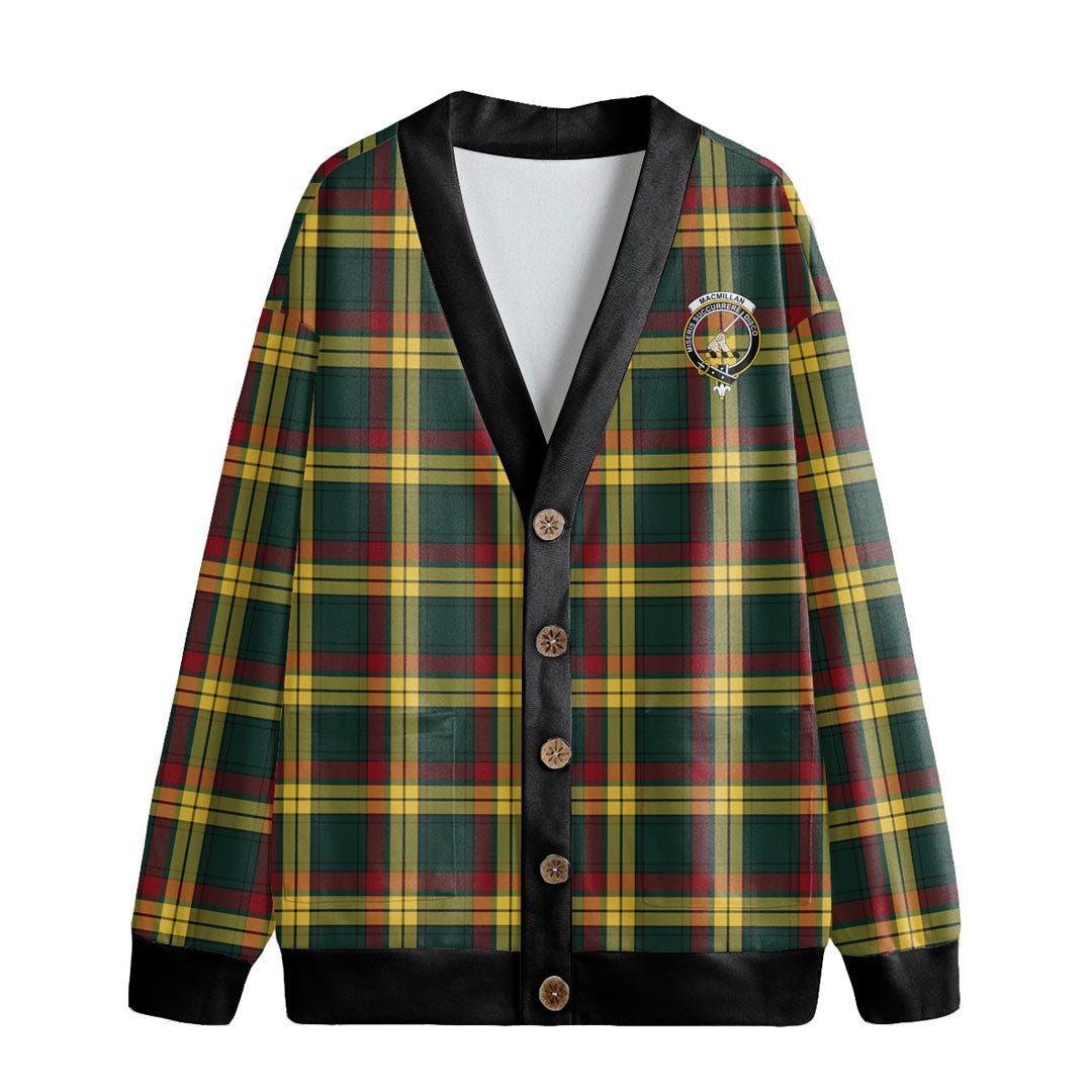 MacMillan Old Modern Tartan Crest Knitted Fleece Cardigan