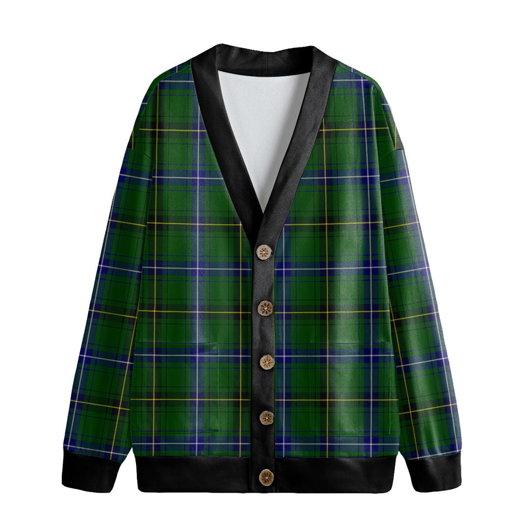 Henderson Modern Tartan Plaid Knitted Fleece Cardigan