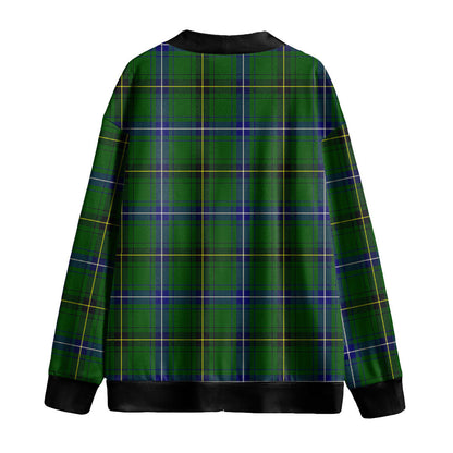 Henderson Modern Tartan Plaid Knitted Fleece Cardigan