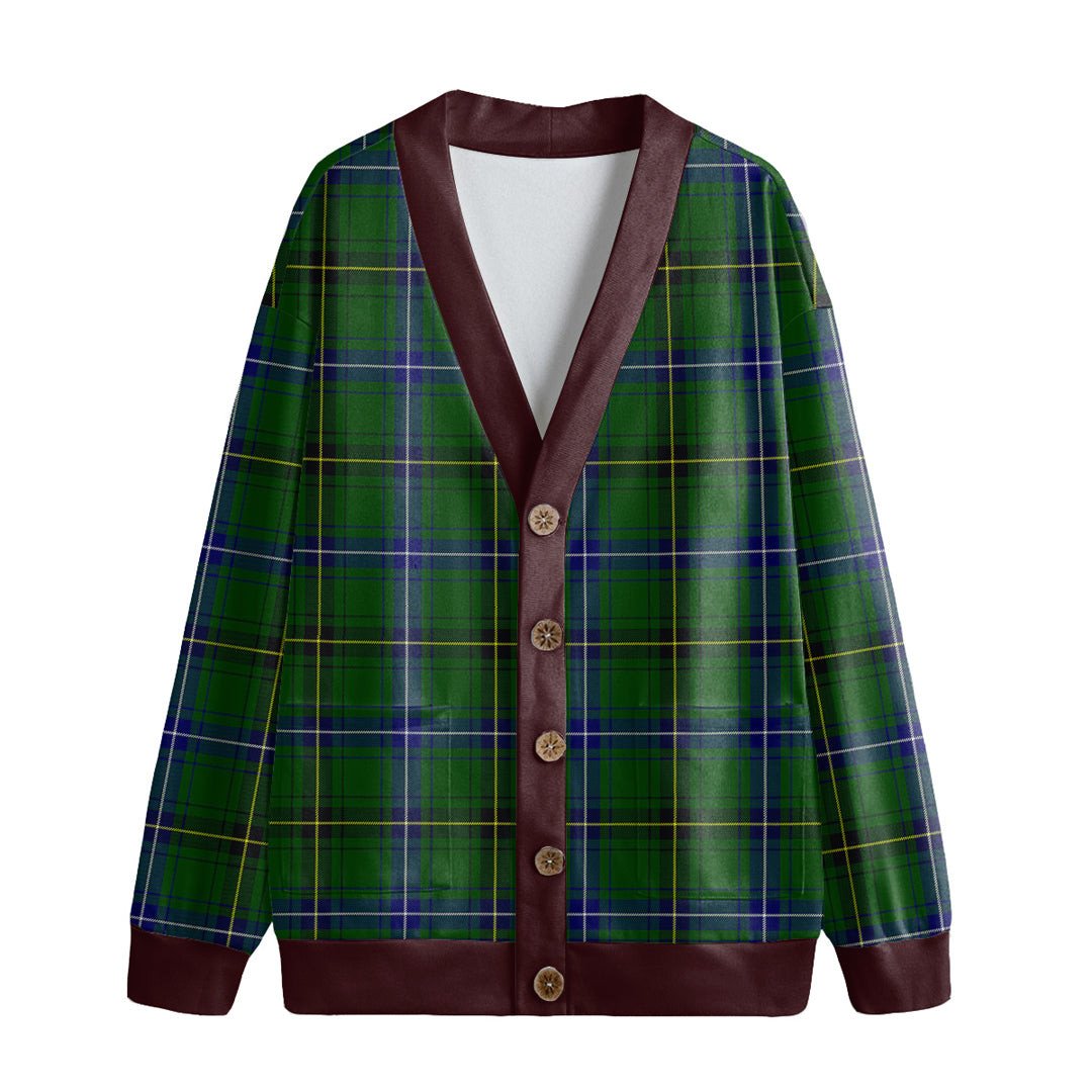 Henderson Modern Tartan Plaid Knitted Fleece Cardigan