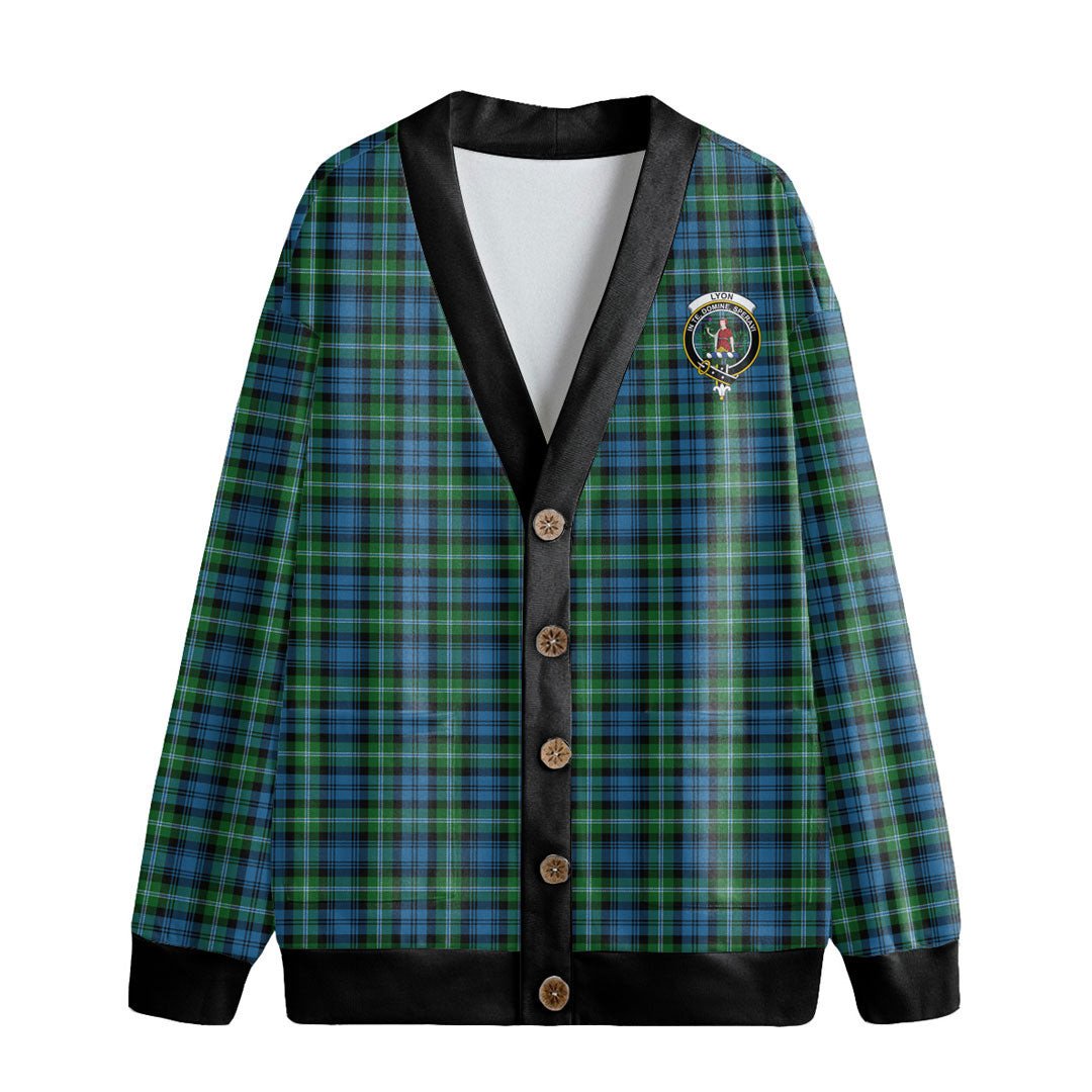 Lyon Tartan Plaid Tartan Crest Knitted Fleece Cardigan