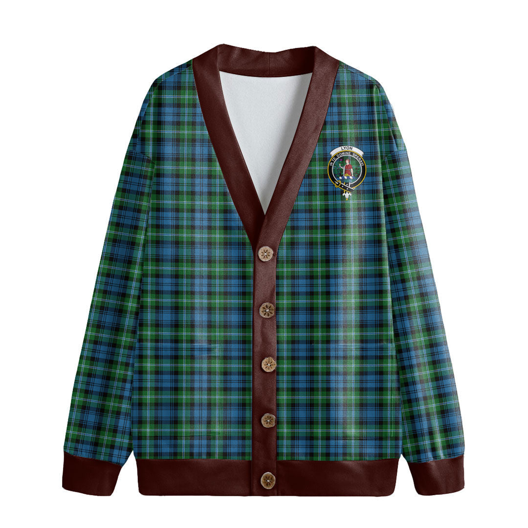 Lyon Tartan Plaid Tartan Crest Knitted Fleece Cardigan