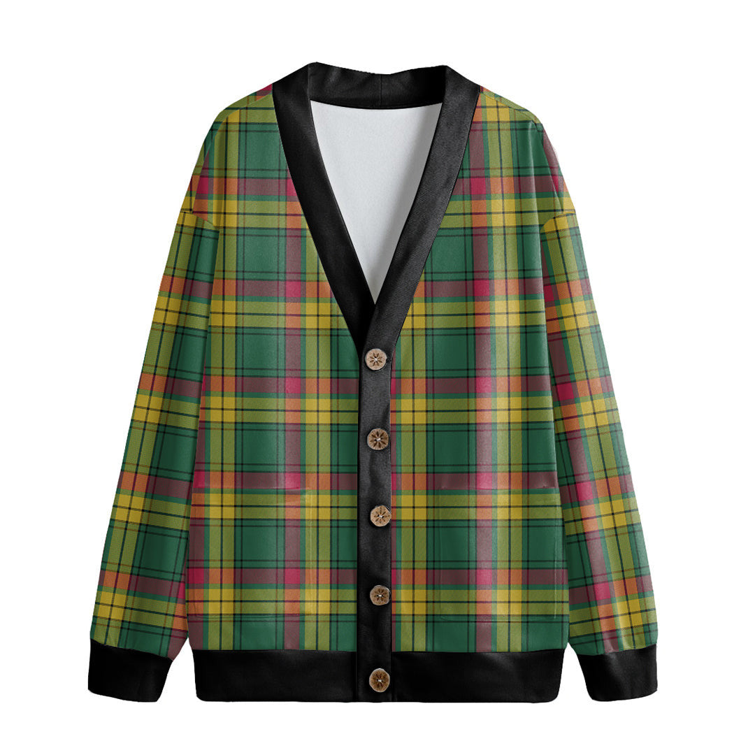 MacMillan Old Ancient Tartan Plaid Knitted Fleece Cardigan