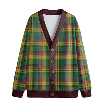 MacMillan Old Ancient Tartan Plaid Knitted Fleece Cardigan