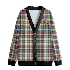 Stewart Dress Ancient Tartan Crest Knitted Fleece Cardigan
