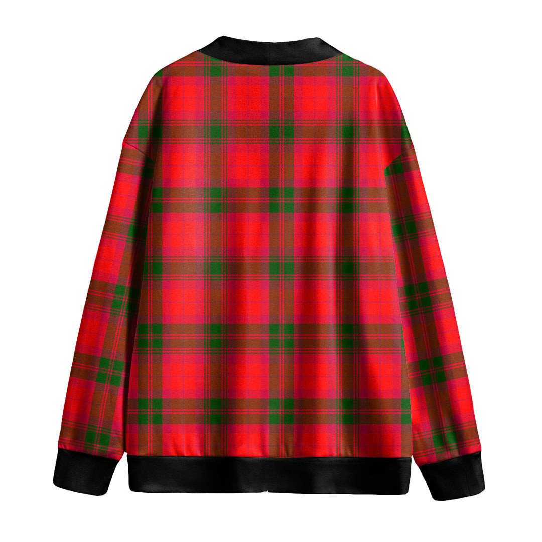 MacNab Modern Tartan Plaid Knitted Fleece Cardigan