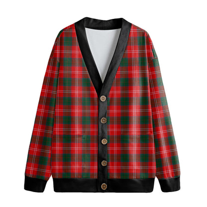 Chisholm Modern Tartan Plaid Knitted Fleece Cardigan