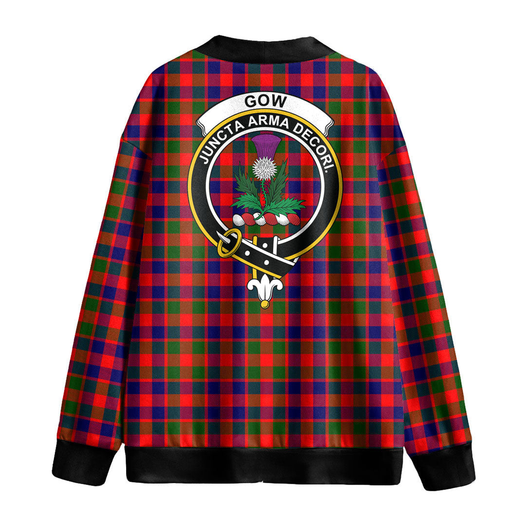 Gow Modern Tartan Crest Knitted Fleece Cardigan