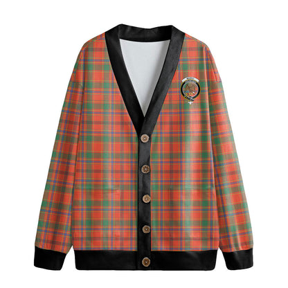 Munro Ancient Tartan Crest Knitted Fleece Cardigan