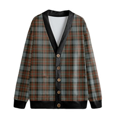 Fergusson Weathered Tartan Plaid Knitted Fleece Cardigan