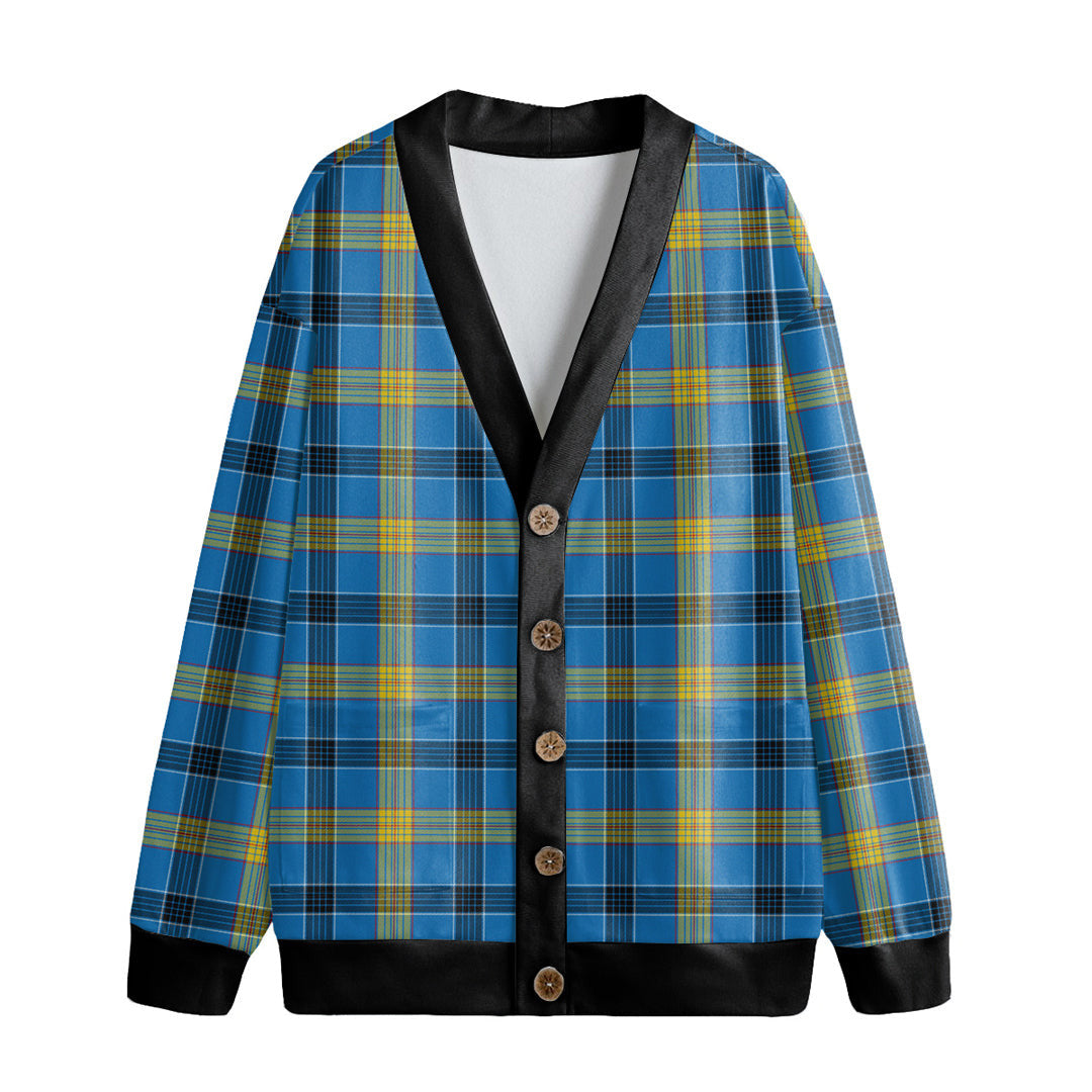 Laing Tartan Plaid Knitted Fleece Cardigan