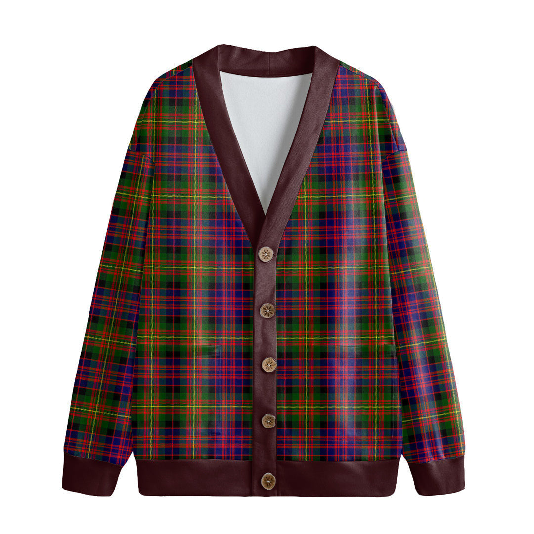 Carnegie Modern Tartan Plaid Knitted Fleece Cardigan