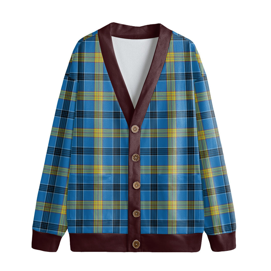 Laing Tartan Plaid Knitted Fleece Cardigan