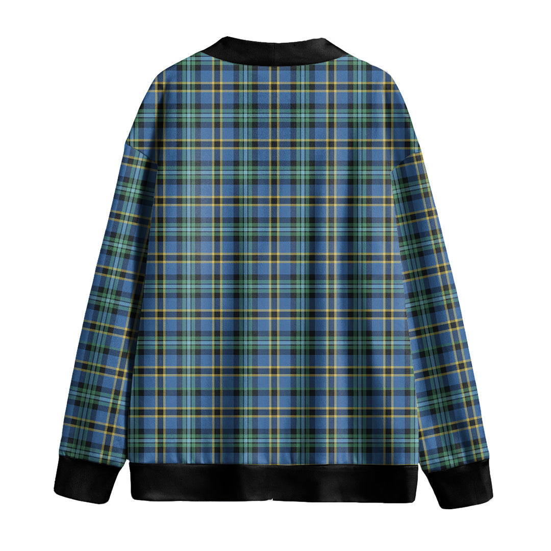 Weir Ancient Tartan Plaid Knitted Fleece Cardigan