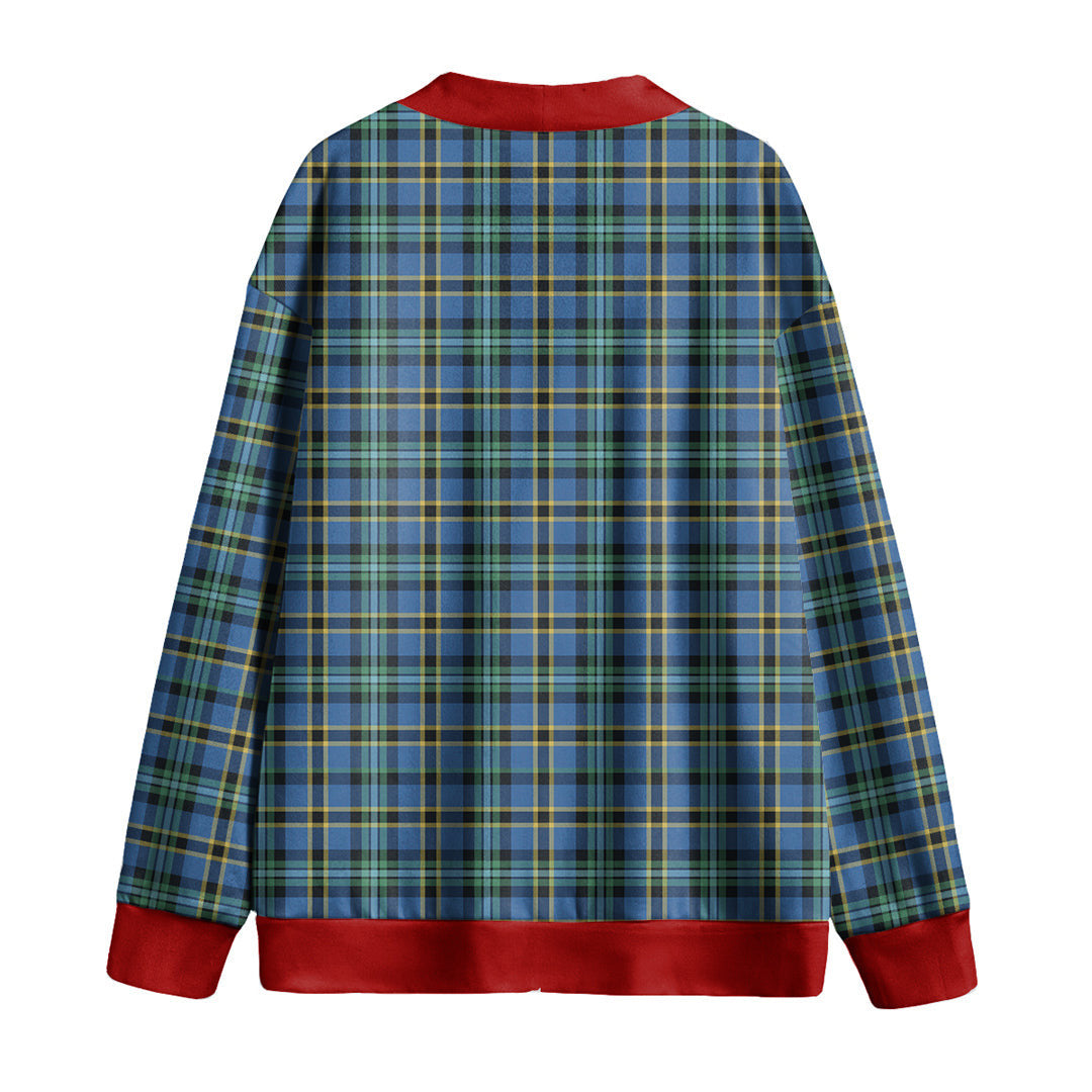 Weir Ancient Tartan Plaid Knitted Fleece Cardigan