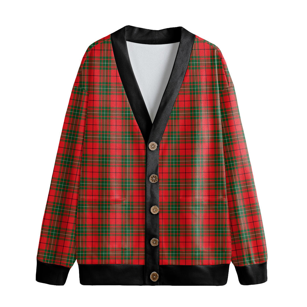 MacAulay Modern Tartan Plaid Knitted Fleece Cardigan