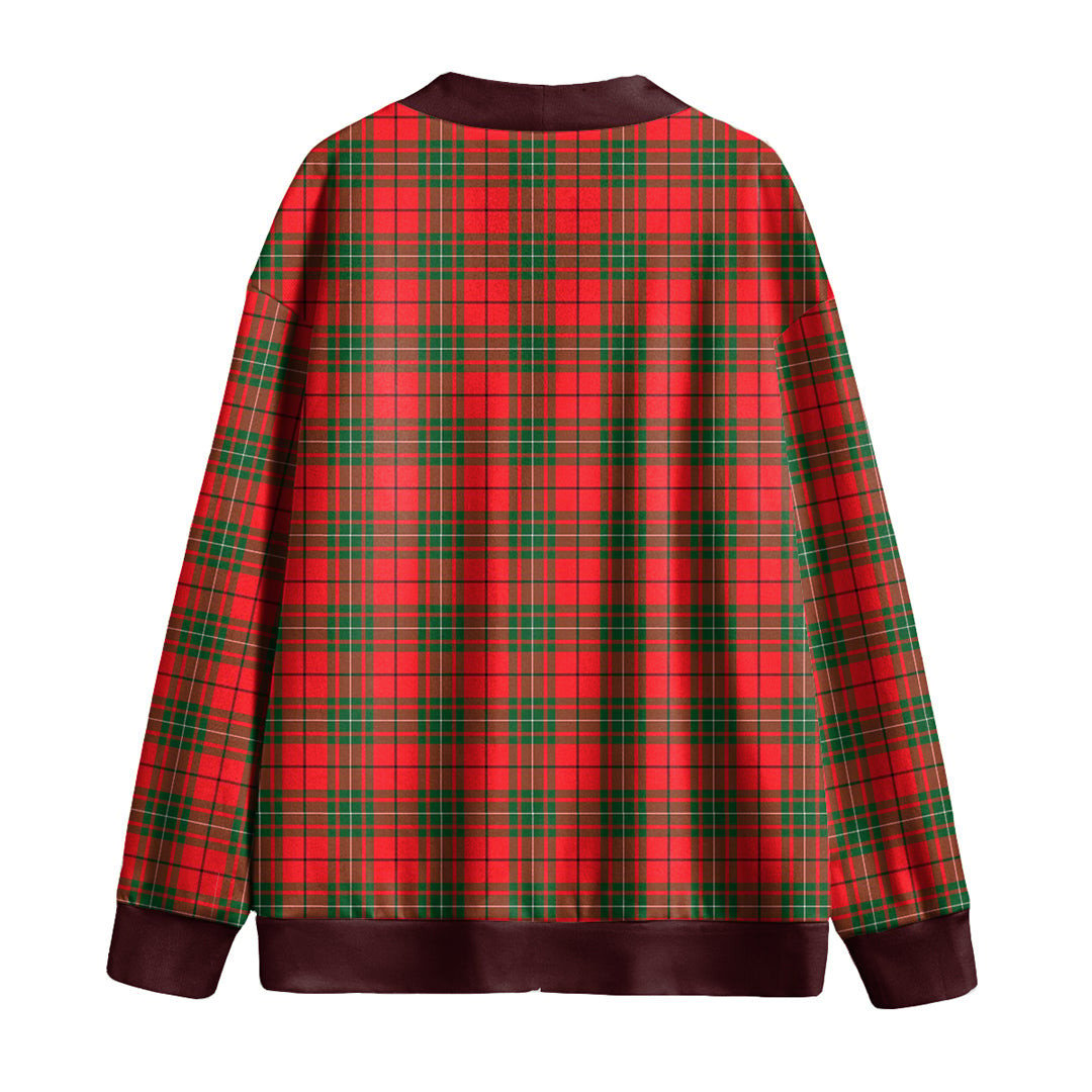 MacAulay Modern Tartan Plaid Knitted Fleece Cardigan